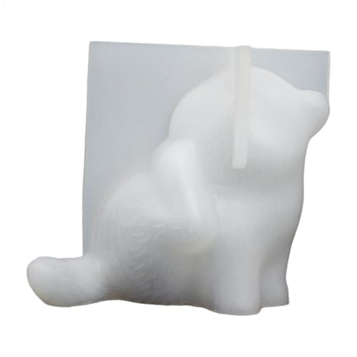 Moule Chat 3D - Moule En Silicone Pour Bougie Chat, Moule En Résine Chat - Moule Chat En Résine Pour Bougie Chat, Facile À Démouler Et À Nettoyer, Moule De Cuisson Pour Faire Des Glaçons, Des Gâteaux,