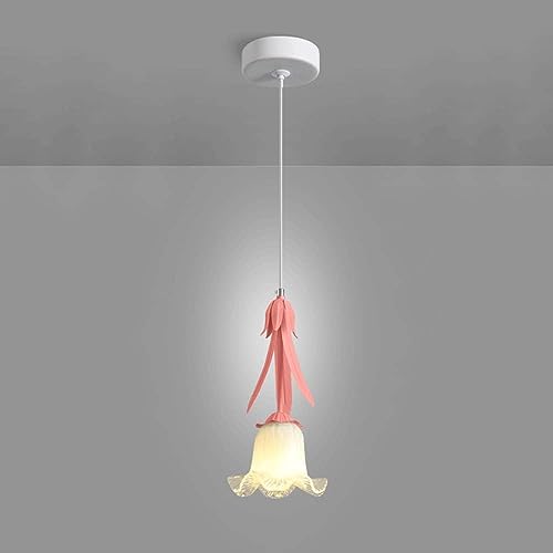 Luminaire en verre clair suspension lineaire longue fer metal vert fleur
