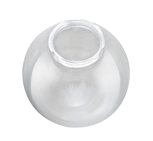 Image of Aspen Creative 28002-60-11, 8 inch Clear Acrylic Replacement Lamp Post Globe with 3-3 /4 inch Twist Lock Neck