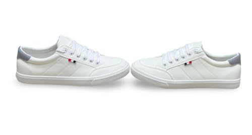 Image of Classic Canvas Sneakers, Casual Lace-Up Shoes with Green Sole, Unisex Fashion Trainers Shoes
