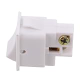jojofuny Interruttore per Lampada Riscaldante in Plastica Bianca 10a a 2 Poli per Termo Elettrico Bagno, Facile Installazione e Design Multifunzionale