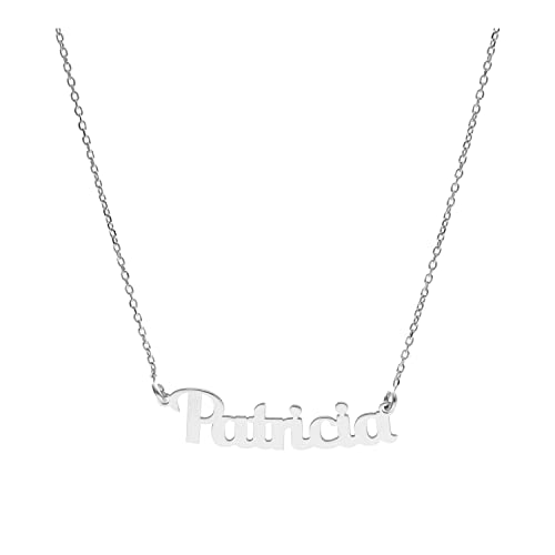 Collar con nombre de plata 925% | hipoalergénico, sin níquel | Hecho en Italia | hecho a mano | Iniciales de la H a la I MAGIC IN THE MOONLIGHT PATRICIA Cover