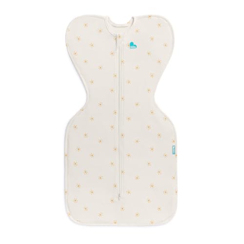Image of Love To Dream Swaddle UP, Baby Sleep Sack, Twin Zipper For Easy Diaper Changes, Arms UP Position, Hip-Healthy, Lightweight & Breathable, Moderates Temperatures 24-27C, Small 1-3 Months, Golden