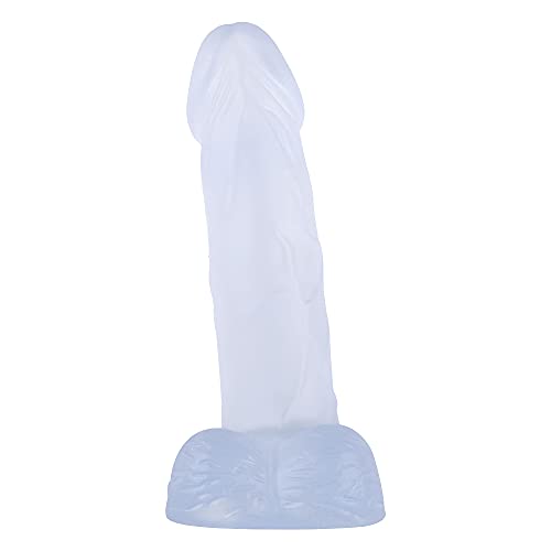 WZFQ Silicone Transparent Réaliste De Petite Taille De 11cm avec Ventouse Portable Etanche Adapté Aux Débutants Femmes Hommes Transparent Cover