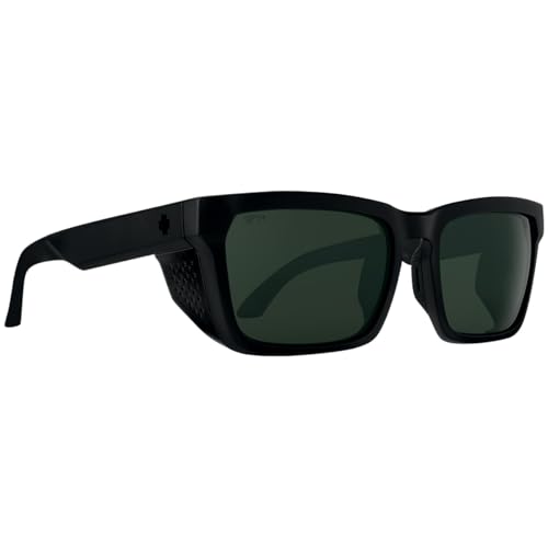 Lunettes de soleil Spy+ Helm Tech Black Matte Happy Gray Green Polar