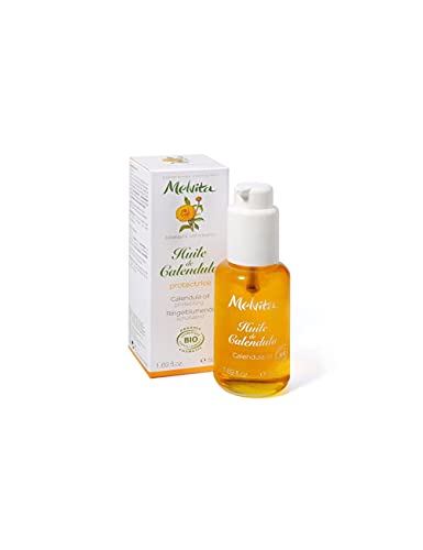 Melvita Huile de Calendula Bio, Vegan Flacon avec Applicateur, 50 ml, 1 Unité