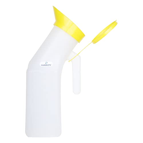 Image of Urinal Pot Portable And Safe Plastic Urine Pot With Cap Urine Bottle for for Urination (1000ml) Pack of 2