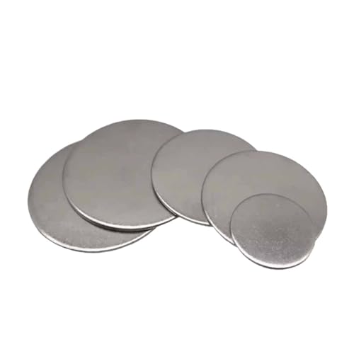 Disco de acero inoxidable Junta plana de disco sólido de acero inoxidable 304, Planchet redondo de Metal, hoja de hierro no perforada, diámetro de 6-80mm(36mm 1Pc,2.5mm)