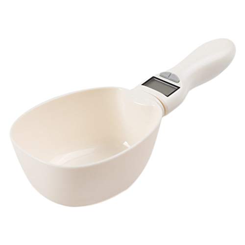 Hoosiwee Cuchara Medidora para Alimentos Animales con Pantalla LCD Cuchara Medidora Electrónica Balanza de Alimentos