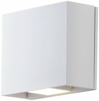 ET2 Alumilux Cube-6W 2 LED Outdoor Wall Mount-7 Inches Wide by 6 inches high-White Finish