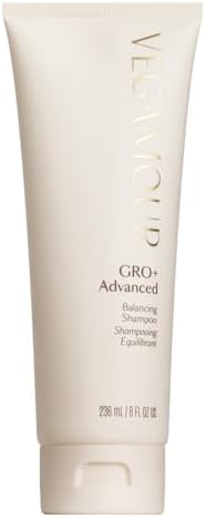 VEGAMOUR GRO+ Advanced Balancing Shampoo | Lightly Exfoliates, Cleanses and Removes Buildup Without Stripping | For Severe Signs of Thinning | Color Safe, Vegan, Cruelty-Free (8 Fl Oz)