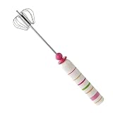 Semi-Automatik-Schneebesen | Kabelloser Druck-Dreh-Griff, rutschfest | Hand-Schneebesen Eier-Mixer | für Milch Kaffee Mehl Soßen Zuhause Küche Restaurant Camping Gewerbe