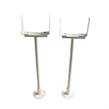 Soportes de radiador de hierro fundido ajustables de 41 a 46 cm de alto soporte resistente para radiadores de toallero calentado de columna, color blanco decorativo (2 piezas)