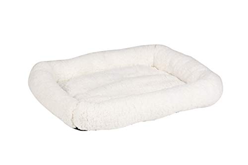 long-rich-Self-Warming-Pet-Bed-Self-Heating-Cat-Dog-Pads-for-Indoor-Outdoor-Pets-Non-Slip-Bottom-Machine-Washabl-Bolster-pet-BedDog-BedCrate-Cushion-24-by-18-inchesby-Happycare-Textiles