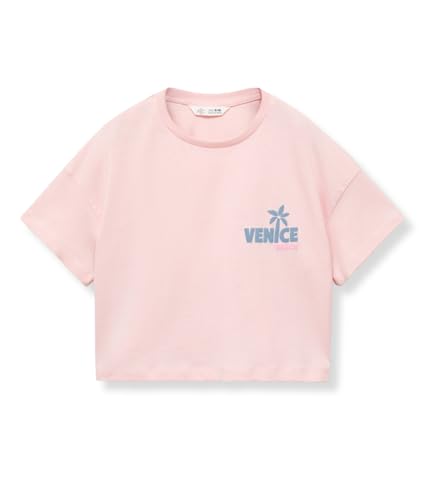 Image of Alan Jones Clothing Girls Crop T-Shirt | Short Length Drop Shoulder Tee | Printed Casual Top for Girls