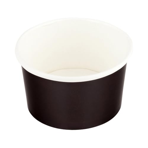Image of Coppetta 3 Ounce Paper Cups, 200 Durable To Go Cups - Lids Sold Separately, Disposable, Black Paper Dessert Cups, Freezable, For Cafes And Restaurants - Restaurantware