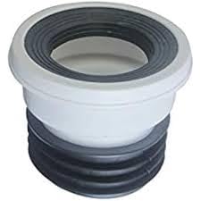 Image of WC PAN Connector - Straight Design - Plastic - Dia 110mm Length 125mm White Color