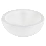 1 Stück Selenit Schale Ø 7-8 cm – Energiereinigungs- & Aufladeschale für Kristalle, Edelsteine, Schmuck, Meditation & Dekoration