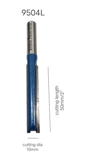 Image of Golden bullet pro straight Router bit 50mm /2 inch long ,with 8mm shank | (9504L (cutting dia 10mm X cutting length 50mm ))