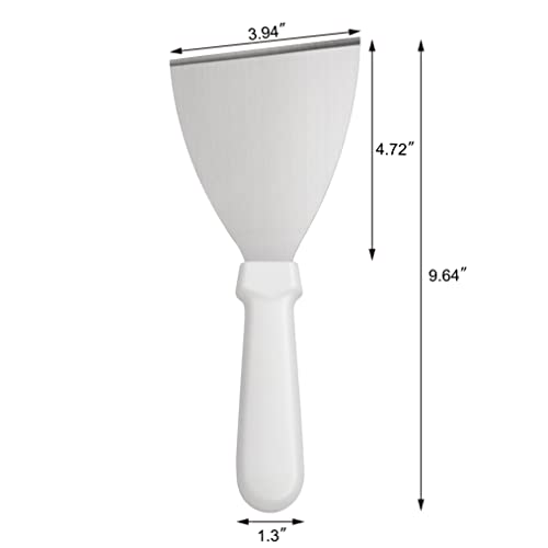 New Star Foodservice 38347 Plastic Handle Slant Edge Grill Scrapers, 4 By 8.5-Inch, White #TOP1