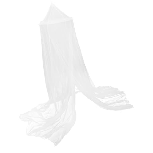 Cabilock Mosquitera de Cama Dosel Tipo Cúpula Blanco de Algodón, Puerta Única y Protección contra Mosquitos para Decoración del Hogar y Habitaciones Infantiles