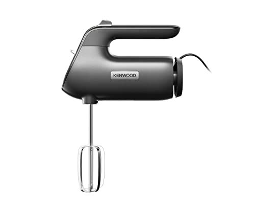 Kenwood HMP50.000BK QuickMix+ Batteur avec fouets et crochets en acier inox, poignée SureGrip, idéal pour pâtisserie maison