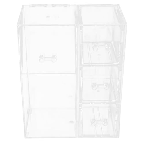 Pinceaux organisateur acrylique de maquillage transparent grand format et élégant