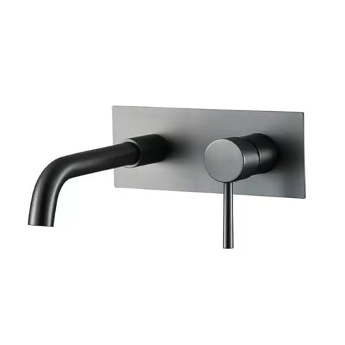 Mitigeur de lavabo de salle de bain encastré pour gagner de l'espace sur la vasque robinet chrome