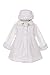 Girl's Cozy Fleece Long Sleeve Cape Jacket Coat - White Infant S 3-6 Months