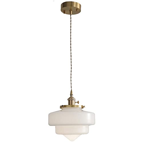 Lustre cuisine îlot verre suspendu rétro E26 E27 intérieur