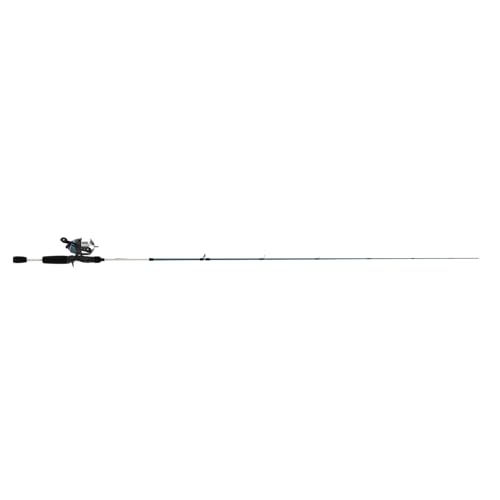 Zebco 33 Custom-Z Spincast Reel and Fishing Rod Combo, 6-Foot 6-Inch 2-Piece Telescopic Rod, 14-Piece Strike King Tackle Kit, Silver/Blue