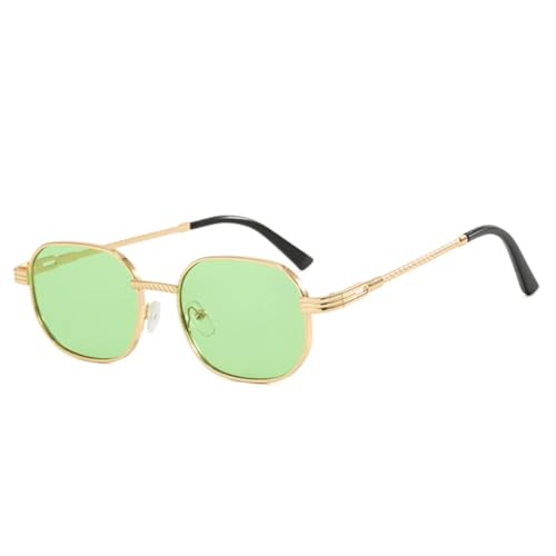 Lunettes de soleil rétro en métal fin et verres dégradés haute protection pour femme