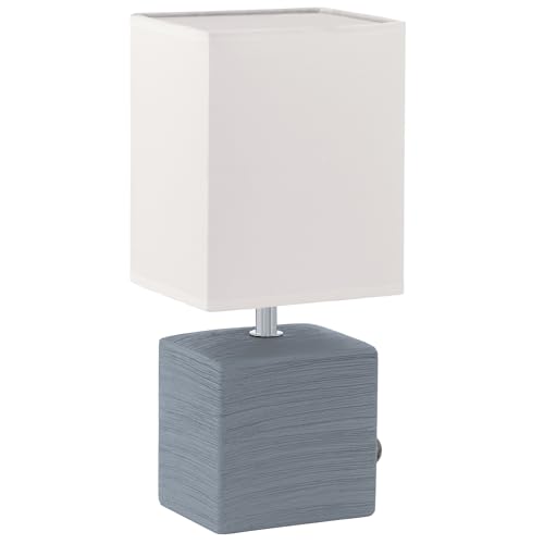 Eglo Lampe 93044 Vase, Céramique, E14, Gris