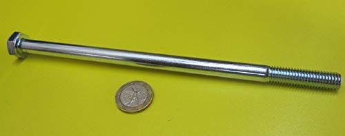 8.8 Zinc Steel Bolts PT M10 x 1.5 mm x 200 mm Long 5 pcs