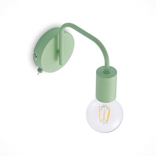 Lindby Applique 'Erivana' (Moderno) colore Verde, in Metallo ad es. Soggiorno & Sala da pranzo (1 luce, E27) applique