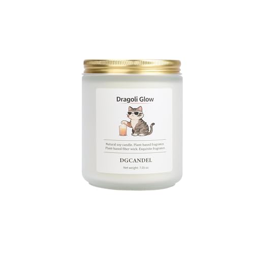 Dragoli Glow Lavender Scented Candle, Made with Natural Soy Wax & Essential Oils, 40-Hour Burn Time...