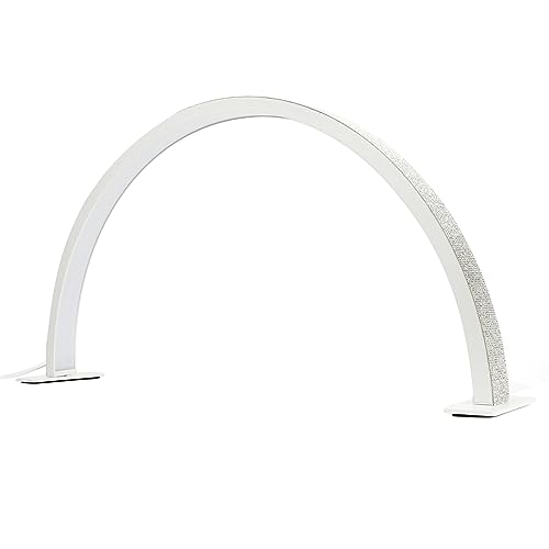 Lámpara de Belleza de Media Luna de 28 Pulgadas, Lámpara de Pie LED Ajustable, 3000 K a 6000 K, Luz Brillante para Profesionales del Cuidado de la Piel, Manicura y Más (Enchufe