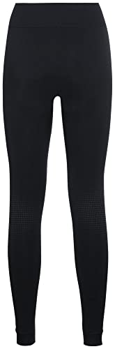 Odlo Women's Performance Warm Eco Baselayer Pant, Black-New Graphite Grey, X-Small #TOP3