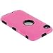 Deluxe Pink 3 part Hard Skin Case Cover compatible with Ipod Touch 4Th Gen