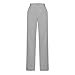Sinzelimin Women's Suit Pants Fashion Solid Color High Waist Business Dressy Casual Sweatpant Office Work Trouser with Pocket Gray X-Large
