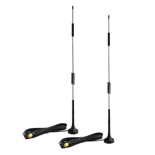 Bingfu Antenne 4G LTE SMA Mâle Interna MIMO 5dBi Gain Élevé avec Base Magnétique Compatible avec 4G LTE Routeur Passerelle MiFi Hotspot Mobile