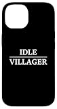 Idle Villager Funny Gaming Quote Fan Case for iPhone 14