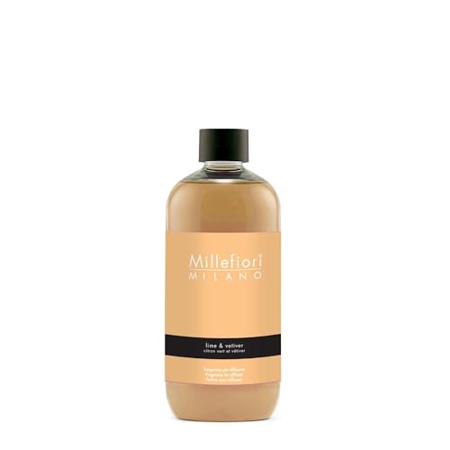 Millefiori Milano - Parfum Recharge pour Diffuseur à Bâtons 500 ML, Lime & Vétiver - Parfum...