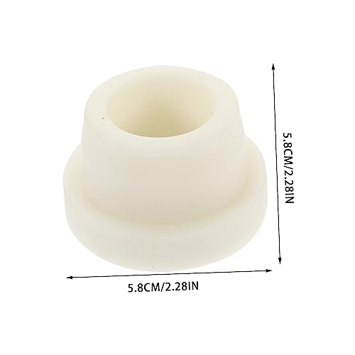 Tapas para escalera de piscina, 4 unidades, goma blanca miniatura 2