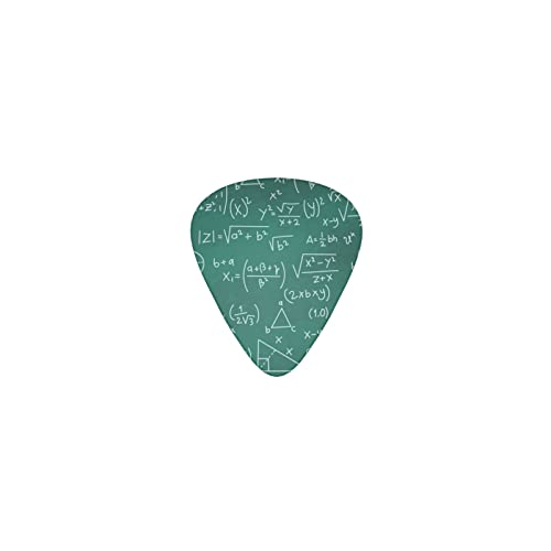 黒板に書いてる数学演算 デザインギターピック guitar pick ティアドロップ型 エレキギター/アコースティックギター/クラシックギター/ベース等の練習に最適な12枚セット