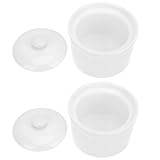 NAMOARLY Keramik Schmorschüssel mit Deckel 2 Stück 35 Zoll Suppenschale für Restaurant Küche und Party