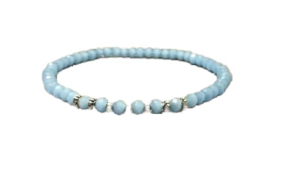 Bracelet en chalcédoine bleue 6mm pour méditation et harmonie LKBEADS