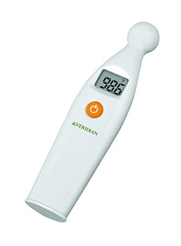 Veridian Healthcare Temple Thermometer | Infrared Measurements | Fast 6-Second Readout | Fever Alert | Backlit Display | Programmable Timer | 1-Year Warranty #TOP2