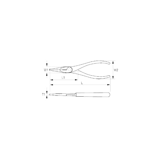 Bahco 612-160-1 Pince Bec Demi-Rond 160mm - Outil De Précision Professionnel