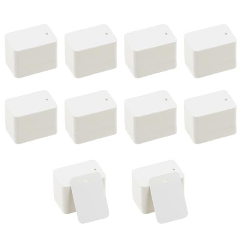 1000 Pièces Etiquette Prix Kraft, Thickened, 3,5x5 cm, Étiquettes Perforées, Price Tags pour Etiqueteuse Prix Vetement, Bijoux, Bagages et Cadeaux...